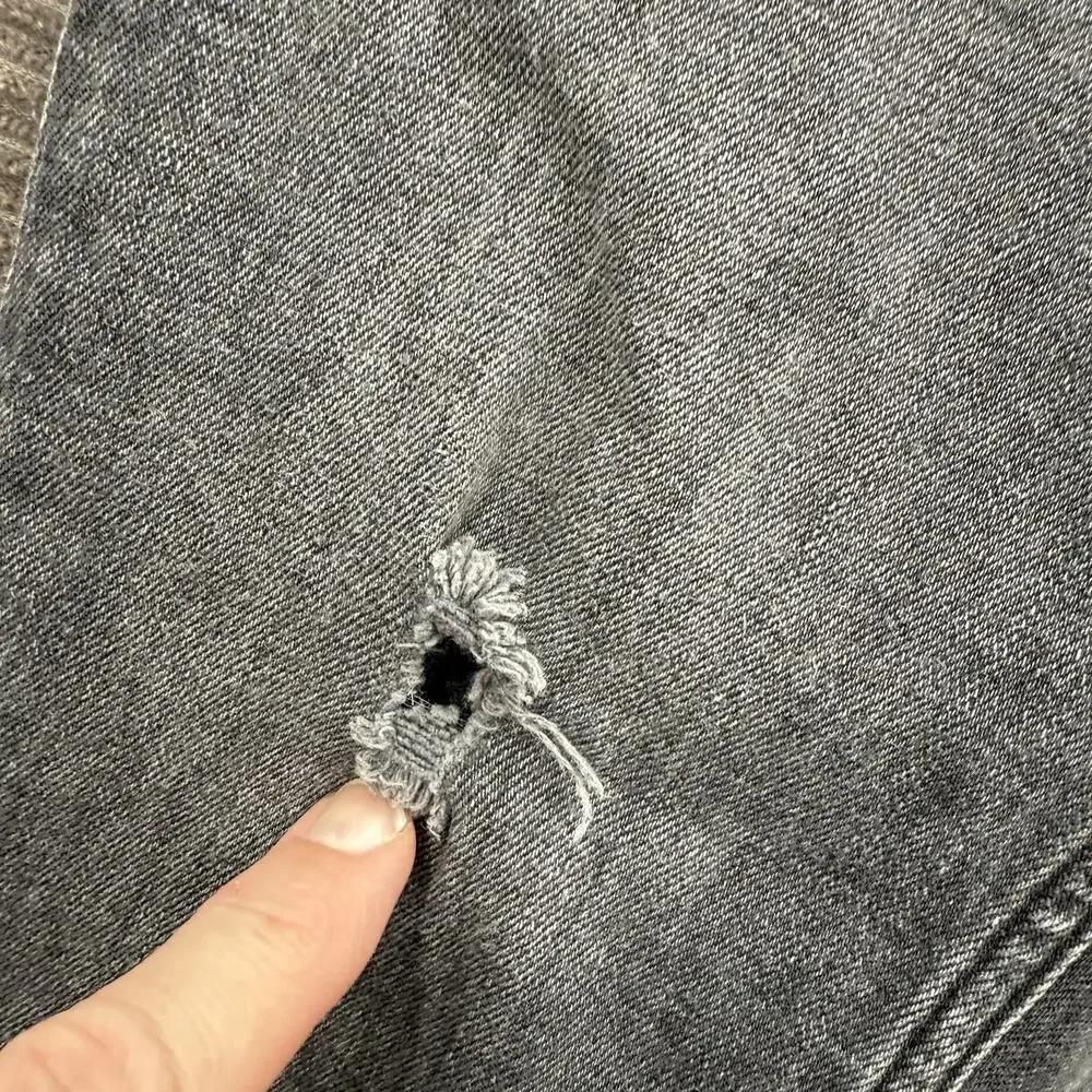 AllSaints Rex Jeans‎ Men 30/26 Gray Cotton Button Fly Distressed Designer.